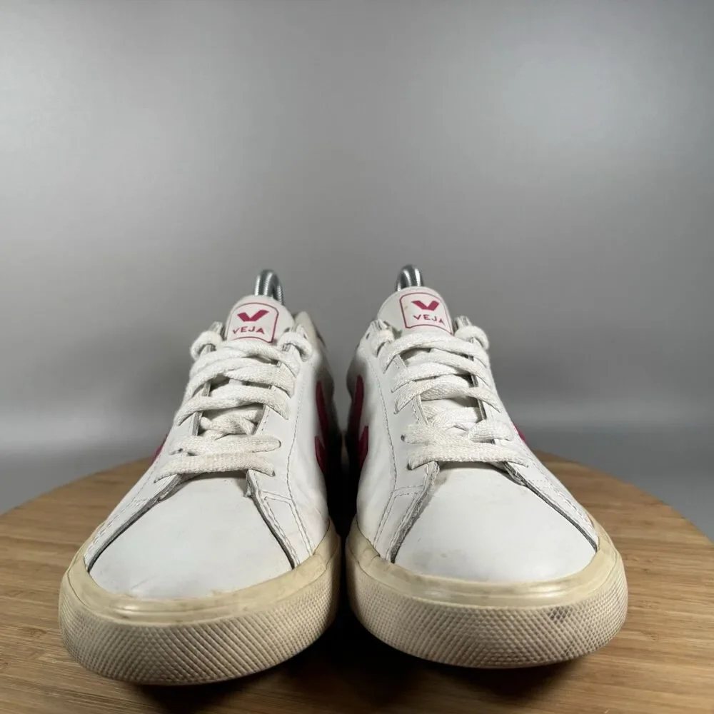Veja‎ Esplar Shoes Women's 8 White Leather Lace Up Low Top Casual Sneakers